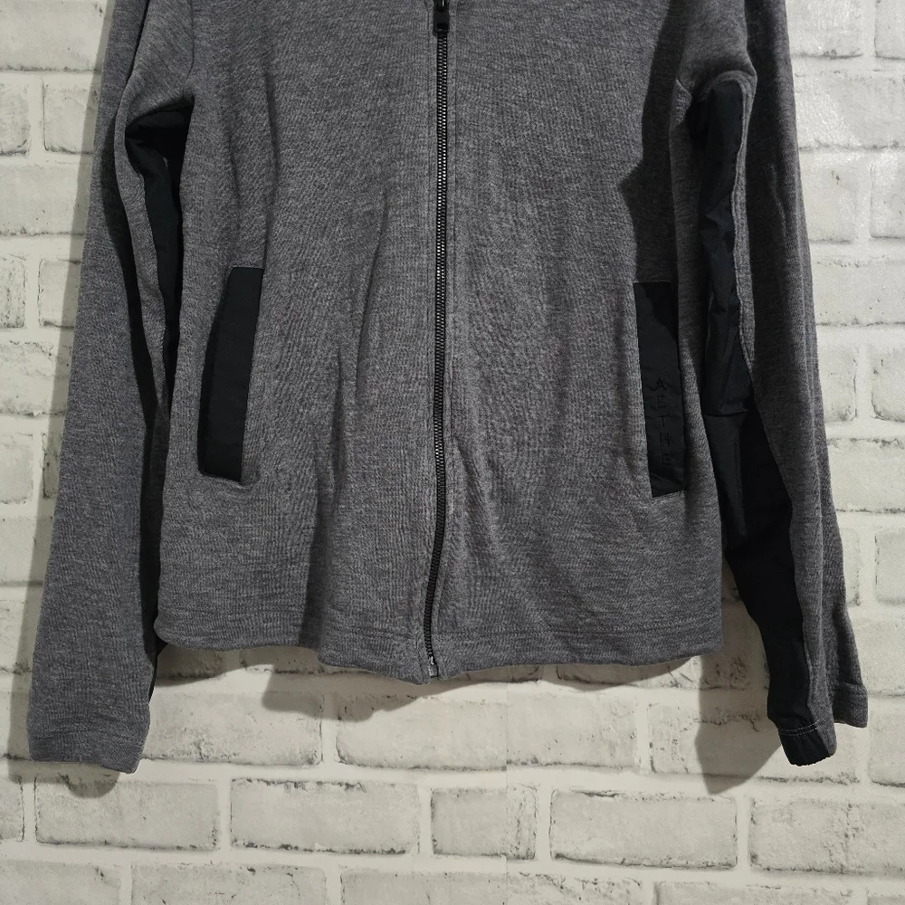 Aether Relay Wool Blend‎ Full Zip Hoodie Grey Size S
